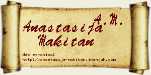 Anastasija Makitan vizit kartica